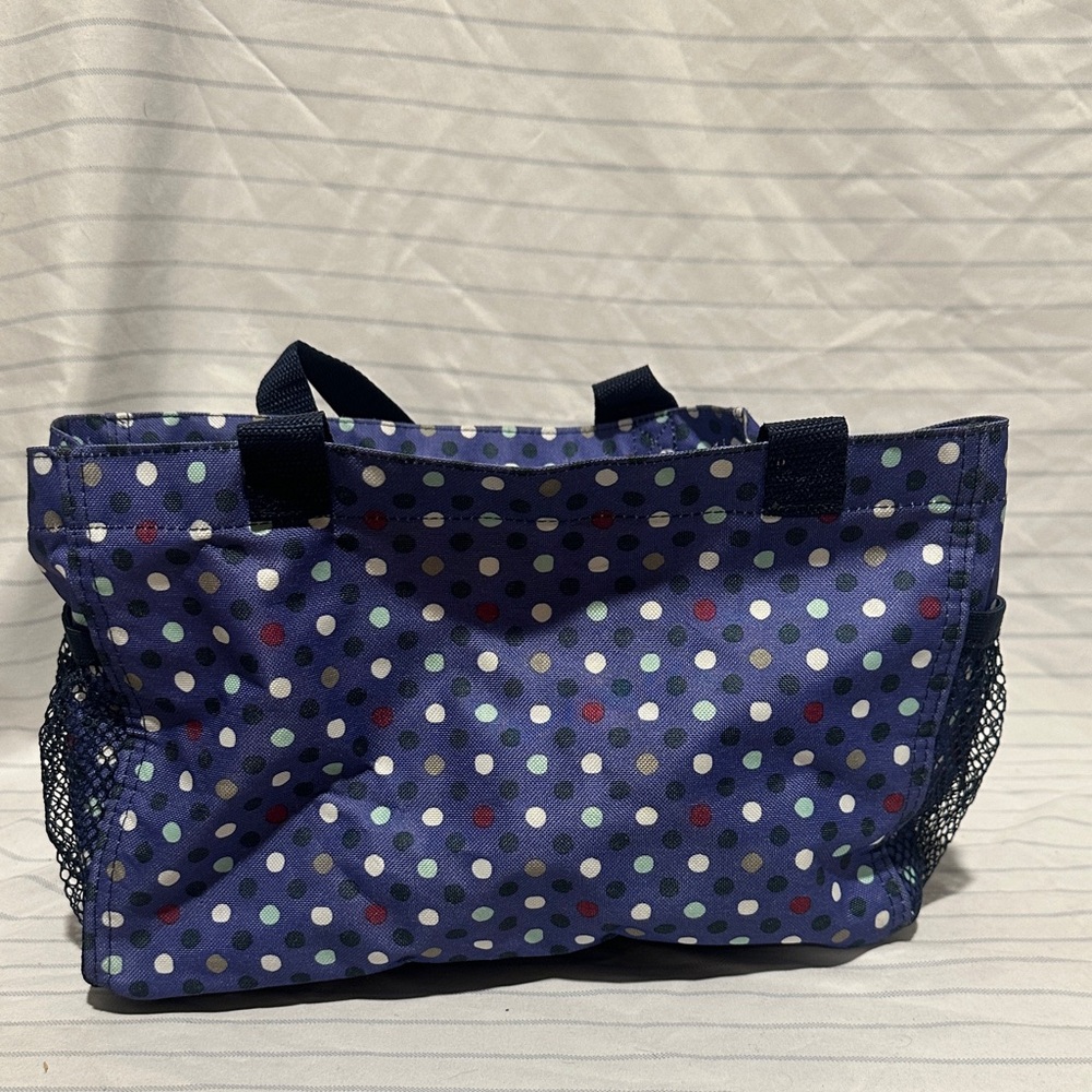 Thirty-One Organizing Utility Tote small Polka Dot Tote Bag - Blue